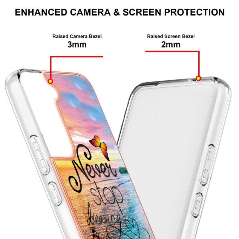 Θήκη Samsung Galaxy S22 Plus 5G Ποτέ Μην Σταματήσετε Να Ονειρεύεστε Πεταλούδες